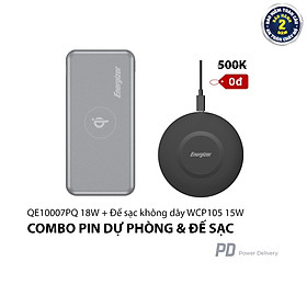 Mua Combo Pin sạc dự phòng Energizer QE10007PQ + Đế sạc không dây WCP105 - HÀNG CHÍNH HÃNG