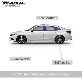 Honda Civic 2022 PPF TPU Trụ bóng chống xước tự hồi phục STARFILM