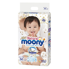 Tã Dán Moony Natural Bông Organic M46 (46 Miếng)