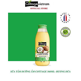 Combo Hộp Quà Tặng 2 Món sữa tắm Dưỡng ẩm Cottage 250ml Hương Táo Đỏ và 560ml Hương dừa