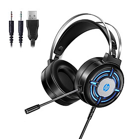 Mua 【ky】HP-H120G Wired Headphone 4D Stereo Sound Noise Reduction Breathable 3.5mm USB HiFi Headset for Playing Games