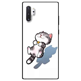 Ốp lưng in cho samsung note 10 plus mẫu mèo sọc