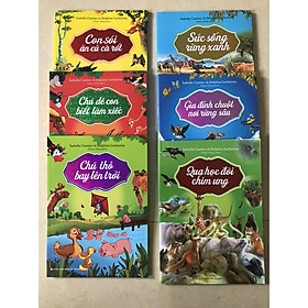 combo 06 cuốn truyện đồng thoại: gia đình chuột nơi rừng sâu, chú thỏ bay lên trời, con sói ăn củ cà rốt, chú dê biết làm xiếc, quạ học đòi chim ưng, sức sống rừng xanh