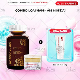 Bộ đôi trong uống - ngoài thoa Sắc Ngọc Khang: Sắc Ngọc Khang ++ (60 viên) + Kem dưỡng da ban đêm 10g