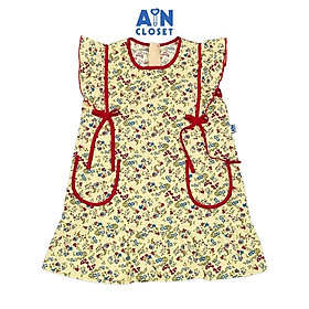 Đầm bé gái họa tiết Hoa Nhí Đỏ cotton. - AICDBGAIIJLR - AIN Closet