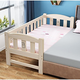 Kèm ĐỆM , Giường ngủ gỗ thông cho bé size 150*70*40cm