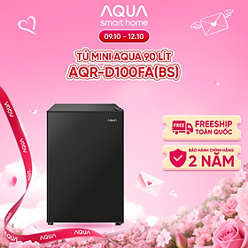 Tủ lạnh Aqua 90 lít AQR-D100FA(BS) - Freeship toàn quốc - Hàng chính hãng - Bảo hành 2 năm