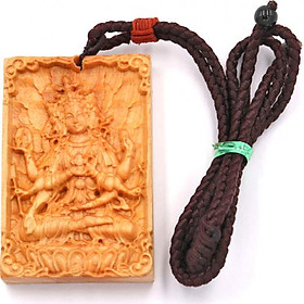 Mặt gỗ Phật Quan âm nghìn tay nghìn mắt gỗ hoàng đàn MG3 - Phật bản mệnh cho người tuổi Tý