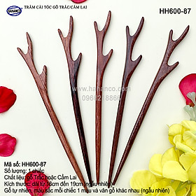 Trâm cài tóc bằng gỗ Cẩm Lai/Trắc (Đủ kiểu dáng) HH600 - phong cách cổ trang, điêu khắc sang chảnh HOT TREND cho nữ  - HAHANCO