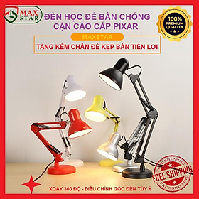 Đèn học kẹp bàn để bàn pixar chống cận tặng kèm kẹp bàn Đèn pixar cao cấp 