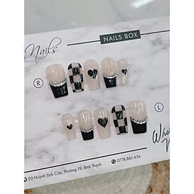 Nail Box thiết kế thủ công ChangNails - Đính đá , Art đen phá cách