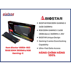 Mua Ram Biostar VB18A-BS2 16GB DDR4 3600Mhz RGB Gaming-X - Hàng chính hãng
