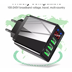 Mua CỦ SẠC ĐIỆN THOẠI VỚI 3 CỔNG SẠC USB HIỂN THỊ LED BÁO ĐIỆN ÁP KHI SẠC THÔNG MINH MẪU MỚI HÀNG CAO CẤP LOẠI TỐT