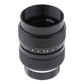 25mm f/1.4 TV Lens Manual Focus for C-Mount Mirrorless Camera