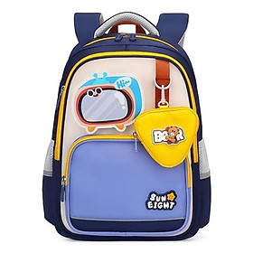 Ba Lô Chống Gù - Sun Eight 22286 - Màu Xanh Navy + Vàng