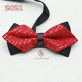 Nơ nhọn chú rể MC mẫu 2021 Giangpkc . chất liệu nơ gấm dệt nút thắt simili có tăng đơ vải