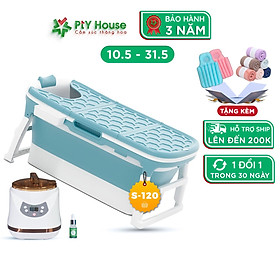 Mua Compo Bồn Tắm Gấp Gọn Cho Người Lớn - kèm Máy Xông Hơi - Chất Liệu PP Siêu Bền - Kích Thước 117cm ( S-120) - Loại Nhỏ
