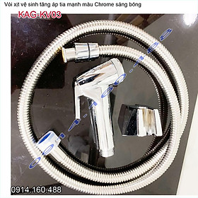 Mua Vòi xịt vệ sinh KAG-KV03  dây xịt nhà tắm mạ Chrome tia nước mạnh rửa sạch siêu bền