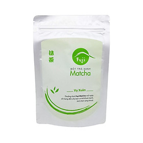 Hình ảnh Bột Trà Xanh Fuji Matcha Xuân 100g - Nguyên Chất 100% Tự Nhiên. Dùng pha chế đồ uống, đắp mặt, dưỡng da, làm bánh kẹo