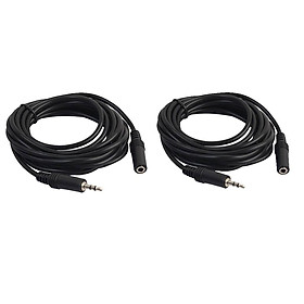 2x 3.5mm Jack Male To Female Audio Stereo Extension Aux Cable For Headset 3m