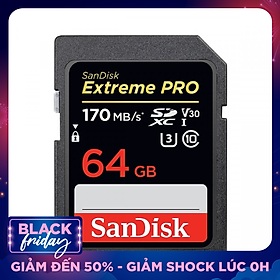 Thẻ Nhớ SDXC Sandisk Extreme Pro 170MB/s V30 64GB - Hàng Nhập Khẩu