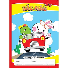 Vở 4 ô ly Cao cấp - Sắc Màu New 48 trang Lốc 10 quyển