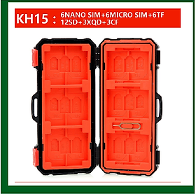 Mua HỘP ĐỰNG THẺ NHỚ LYNCA KH-15  CHỨA 6MICRO  12SD 3CF  3XQD  6NANOSIM  6MICROSIM