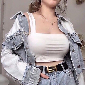 ÁO CROPTOP 2 DÂY BẢNG TO
