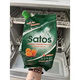 Bột rửa chén bát SATOS 1.5kg dùng cho mọi loại máy rửa chén 