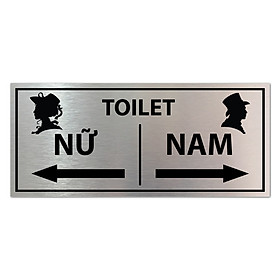 Bảng chỉ dẫn toilet, WC, nhà vệ sinh, NAM NỮ KT:14x32cm