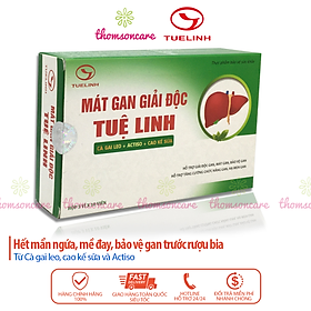 Mát gan giải độc Tuệ Linh - Hết mẩn ngứa, mề đay, tăng cường chức năng gann - Hộp 30 viên từ cà gai leo, actiso