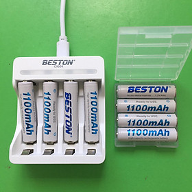 Bộ Sạc Pin AA, AAA Beston Tự ngắt khi đầy Sạc Tốc Độ Cao Có Led báo trạng thái sạc BST-C9009, Pin sạc chính hãng