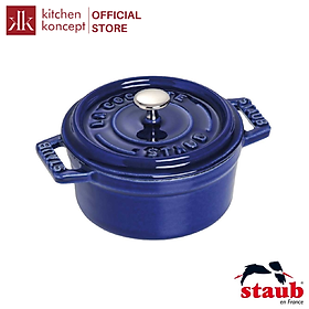 Nồi Gang Tròn STAUB Màu Xanh Đen - 30cm