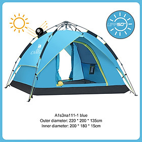 Lều cắm CAMEL CROWN 3-4 Người Lều Ngoài Trời Dày Di Động Hoàn Toàn Tự Động Pop-Up Cắm Trại Dã Ngoại UPF50 - blue