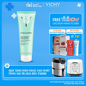 Sữa Rửa Mặt Tạo Bọt Ngăn Ngừa Mụn Và Se Lỗ Chân Lông - Normaderm Anti-perfection Deep Cleansing Foaming Cream Vichy 125ml - 100873890