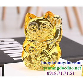 Mua Mèo vẫy tay thần tài pha lê (cao 7cm) biểu tượng của sự tài lộc & hưng thịnh