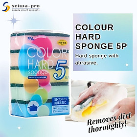 Mua Set 05 miếng mút rửa xoong nồi Seiwa Color Hard - Hàng nội địa Nhật Bản nhập khẩu chính hãng