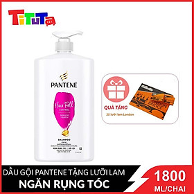 Dầu gội siêu to Pantene Ngăn rụng tóc 1800ml tặng kèm 20 hộp lam London