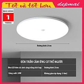 Đèn Trần Led Có Cảm Biến Chuyển Động đèn led âm trần cảm biến hồng ngoại Đèn Trần Cảm Biến kích hoạt bằng giọng nói Đèn trần led cảm biến radar Thông Minh 20W 24W 30W Để Chiếu sáng trong nhà, hành lang, cầu thang