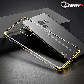 Ốp lưng dành cho Samsung Galaxy S9 Plus Plastic Case trong suốt viền màu nano BASEUS - Hàng Nhập Khẩu