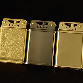 Mua Bật Lửa Xăng Đồng Khối Vân Xước Mỏng