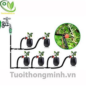 Hình ảnh Bộ kit tưới nhỏ giọt đơn giản  gồm 20 đầu tưới và phụ kiện đầy đủ