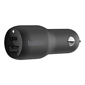 Tẩu sạc xe hơi Belkin 37W - USB-C PD PPS 25W + USB-A 12W - Hàng chính hãng