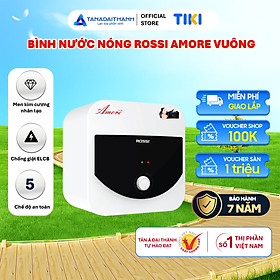 Mua Bình nóng lạnh gián tiếp Rossi Amore Vuông (15/20/30 Lít) - Chính hãng  Bảo Hành 7 năm