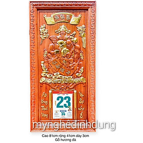 Mua Tranh Đốc lịch khắc tam đa phúc lộc bằng gỗ hương đá kt 41×81×3cm