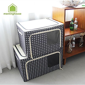 BIG SIZE - HỘP ĐỰNG TÚI ĐỰNG QUẦN ÁO KHUNG THÉP 88L- LIVING BOX 88L