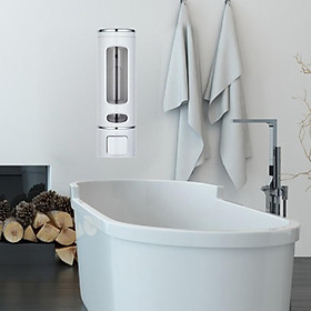 Manual Liquid Soap Dispenser Shower Shampoo Gel Container Wall-Mount Bathroom Kitchen Washroom School Bank Hotel Restaurant Supplies Nail-Free