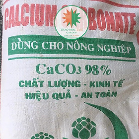 Mua Vôi bột Calcium Carbonate - Vôi cải tạo đất  ủ đất trồng dùng trong nông nghiệp (túi 1Kg)