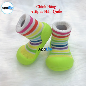 Attipas Rain Bow - Xanh/ AT039 - Giày tập đi cho bé trai /bé gái từ 3 - 24 tháng nhập Hàn Quốc: đế mềm, êm chân & chống trượt