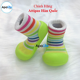 Attipas Rain Bow - Xanh/ AT039 - Giày tập đi cho bé trai /bé gái từ 3 - 24 tháng nhập Hàn Quốc: đế mềm, êm chân & chống trượt